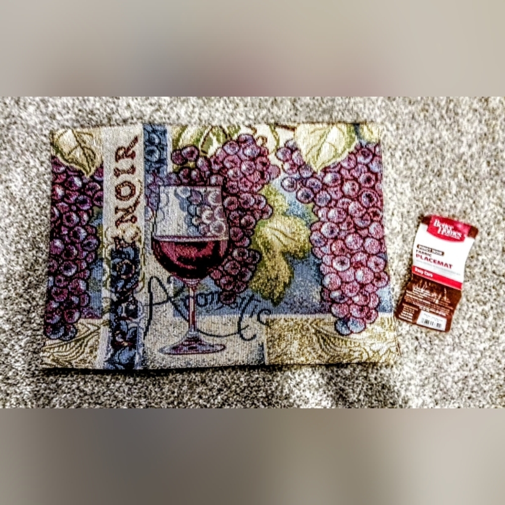 Grapes & Wine Themed Placemats - Set of 4